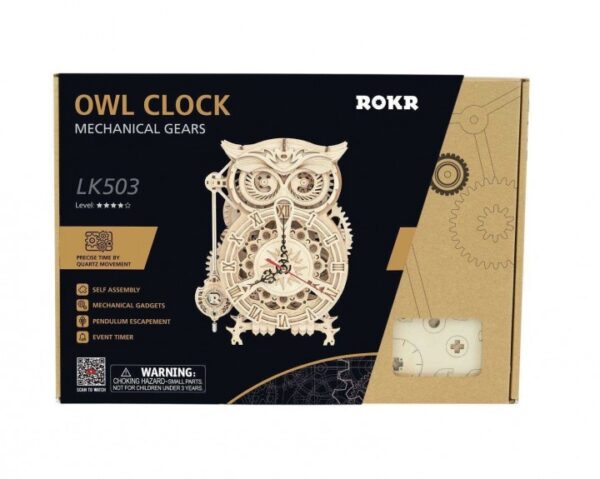 Robotime Owl Clock LK503 - Afbeelding 3