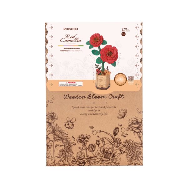 Robotime Red Camellia Rode Camelia TW031 - Afbeelding 3