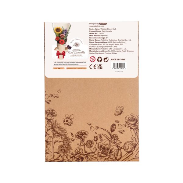 Robotime Red Camellia Rode Camelia TW031 - Afbeelding 2