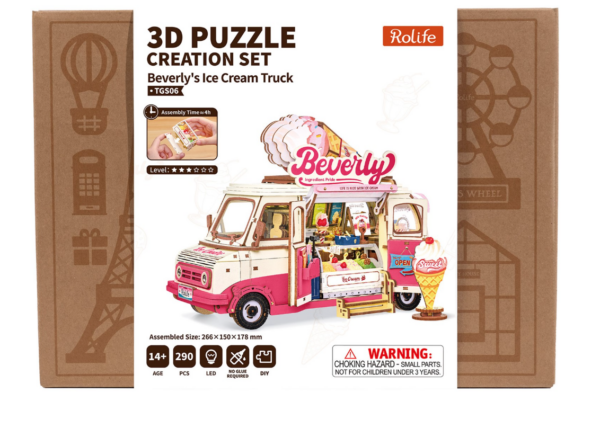 Robotime Beverly's Ice Cream Truck TGS06 - Afbeelding 2