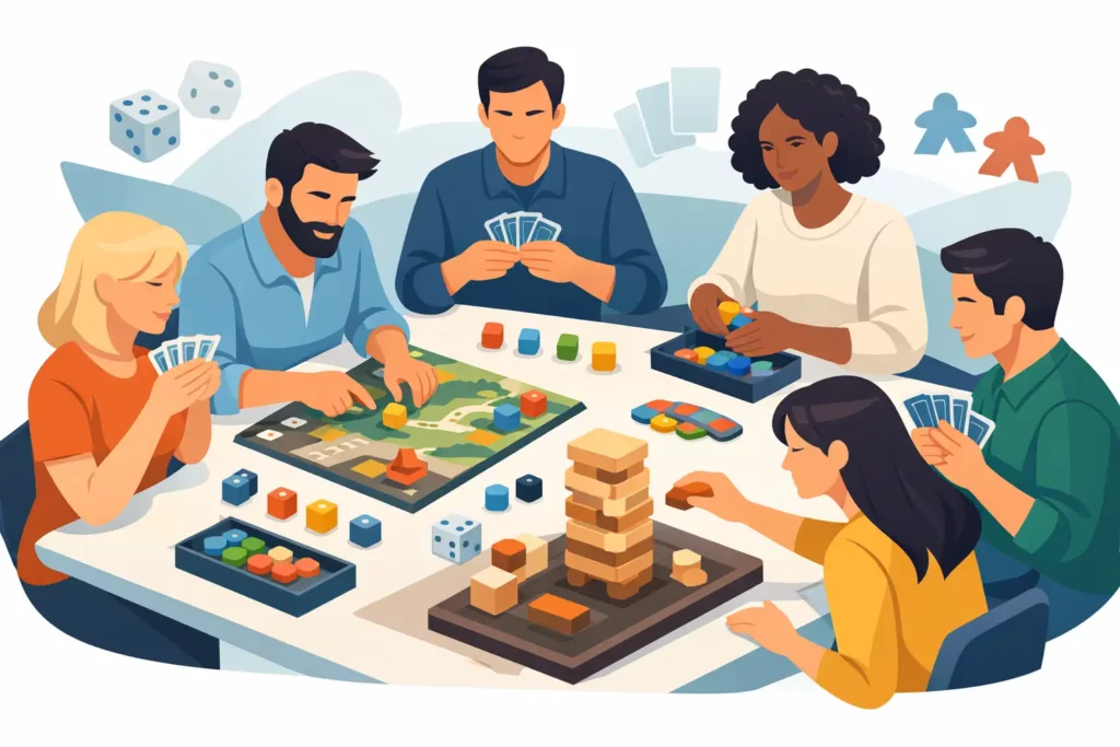 12 beste spellen voor zes personen op tafel