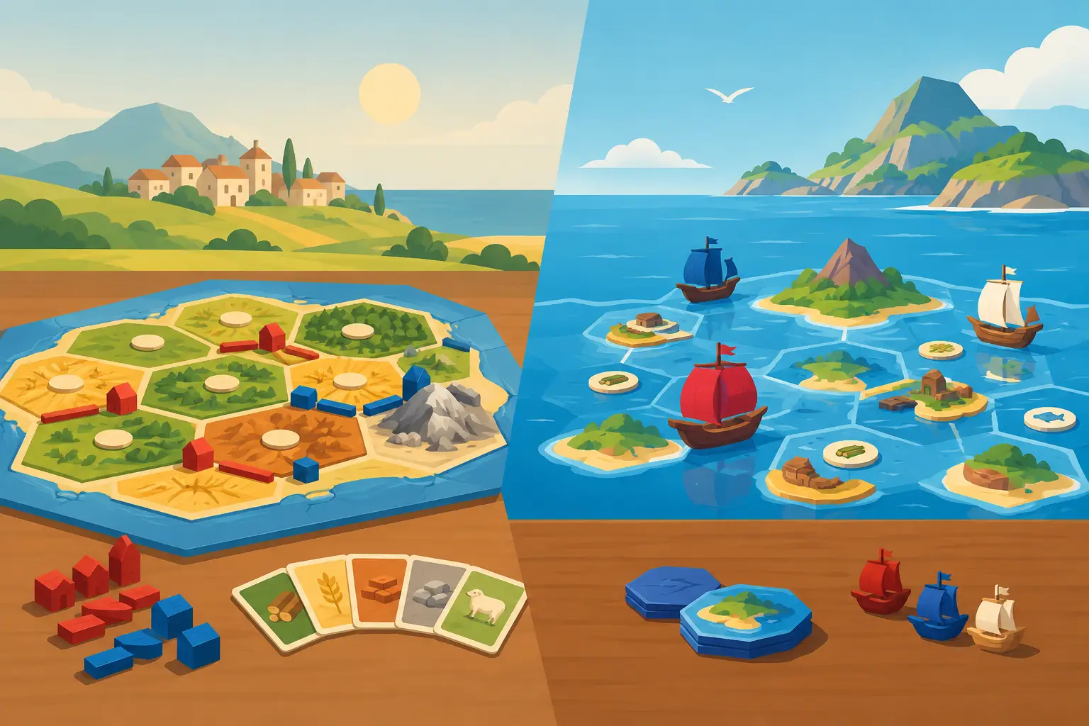 Catan Basis versus Zeevaarders: welk spel kies je?